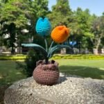 double tulip flower pot