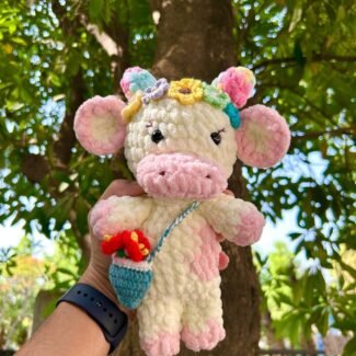 cow premium soft plushie crochet toy