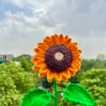 sunflower crochet flower