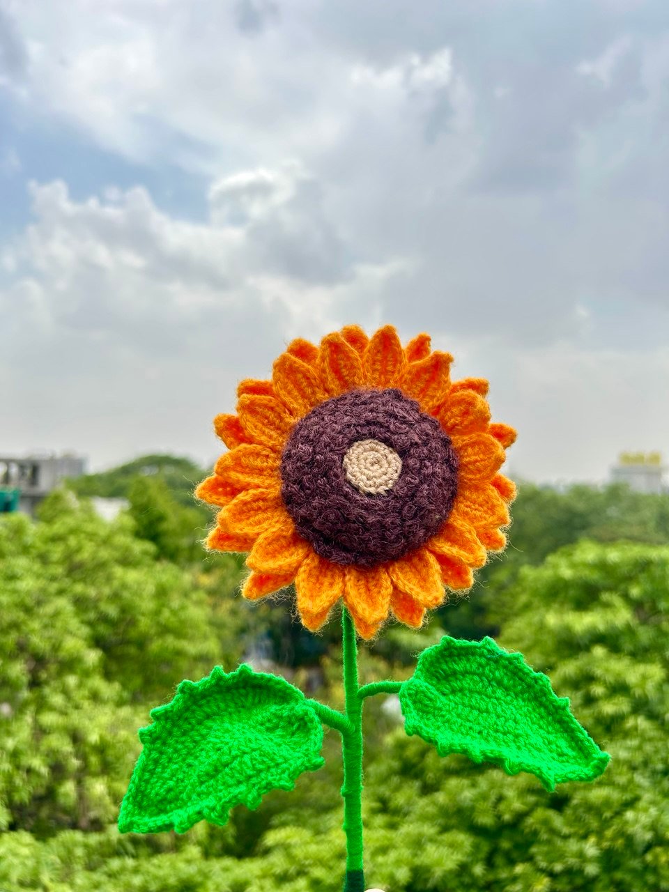 sunflower crochet flower