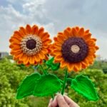 Sunflower crochet flower